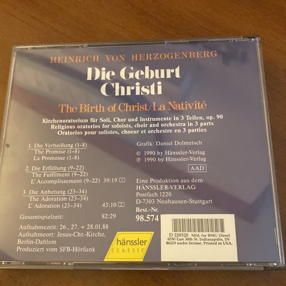 2CD set. The Birth of Christ. Die Geburt Christi. - Picture 5 of 5